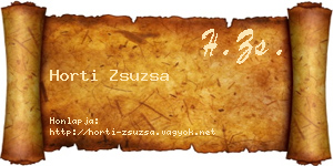 Horti Zsuzsa névjegykártya